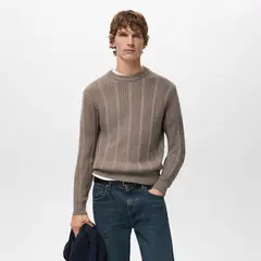 MANGO MAN - Sweater Punto Estructura Hombre