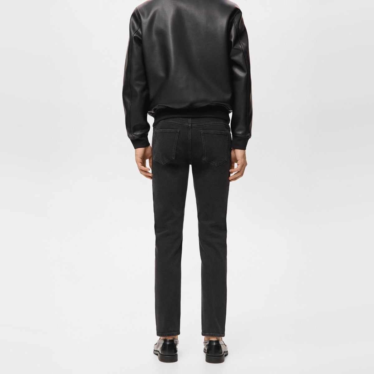 MANGO MAN - Jeans Jan Slim Fit Negros Hombre Mango Man