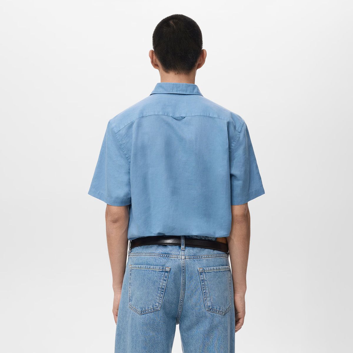 MANGO MAN - Camisa Algodón Manga Corta Hombre Mangon Man