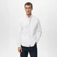 MANGO MAN - Camisa 100% Algodón Oxford Hombre