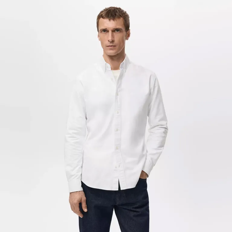 Camisa 100% Algodón Oxford Hombre