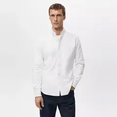MANGO MAN - Camisa 100% Algodón Oxford Hombre