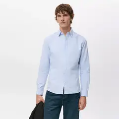 MANGO MAN - Camisa 100% Algodón Oxford Hombre