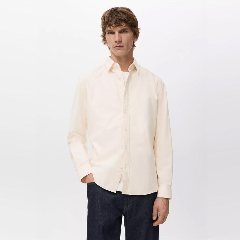 Camisa 100% Algodón Oxford Hombre