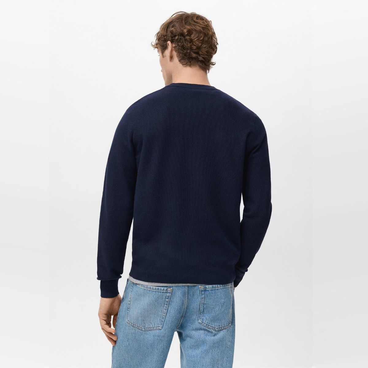 MANGO MAN - Sweater Punto Algodón Microestructura Hombre Mango Man