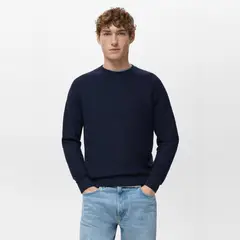 MANGO MAN - Sweater Punto Algodón Microestructura Hombre
