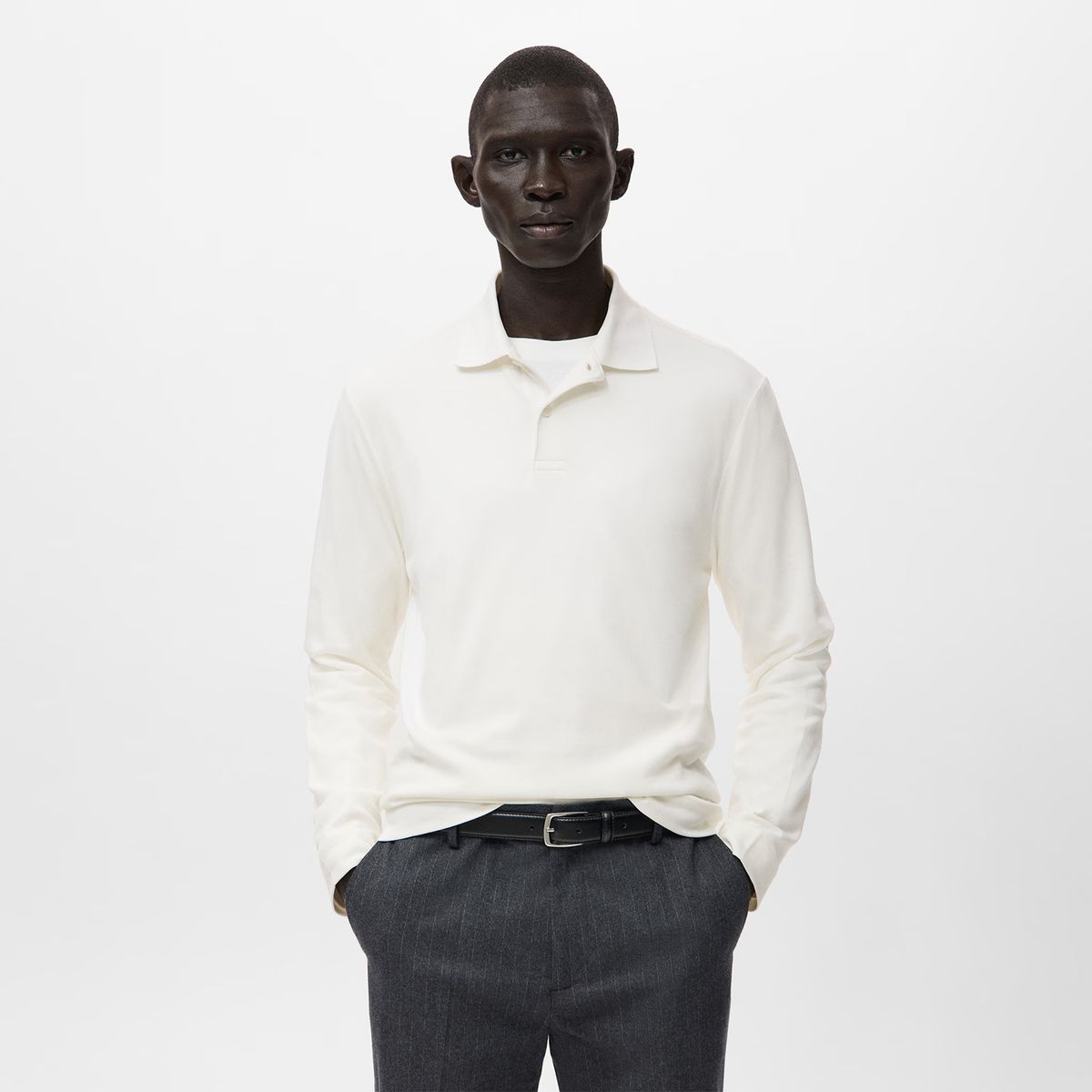 MANGO MAN - Polera Polo Punto Regular Fit Hombre Mango Man