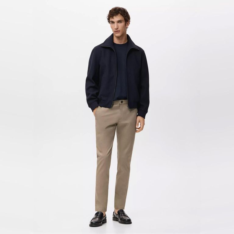 Pantalón Barna Slim Fit Chino Sarga Hombre