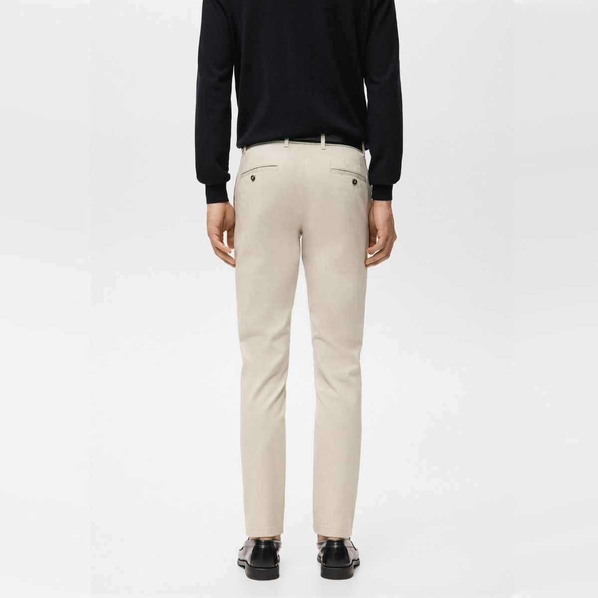 MANGO MAN - Pantalón Barna Slim Fit Chino Sarga Hombre Mango Man
