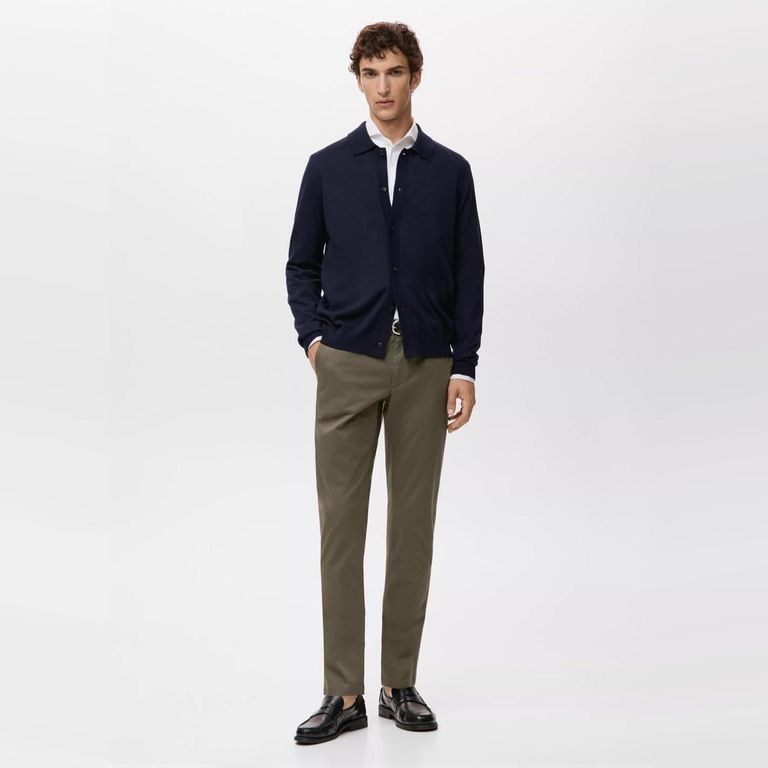 Pantalón Barna Slim Fit Chino Sarga Hombre