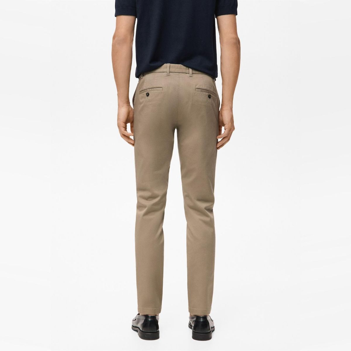 MANGO MAN - Pantalón Barna Slim Fit Chino Sarga Hombre Mango Man