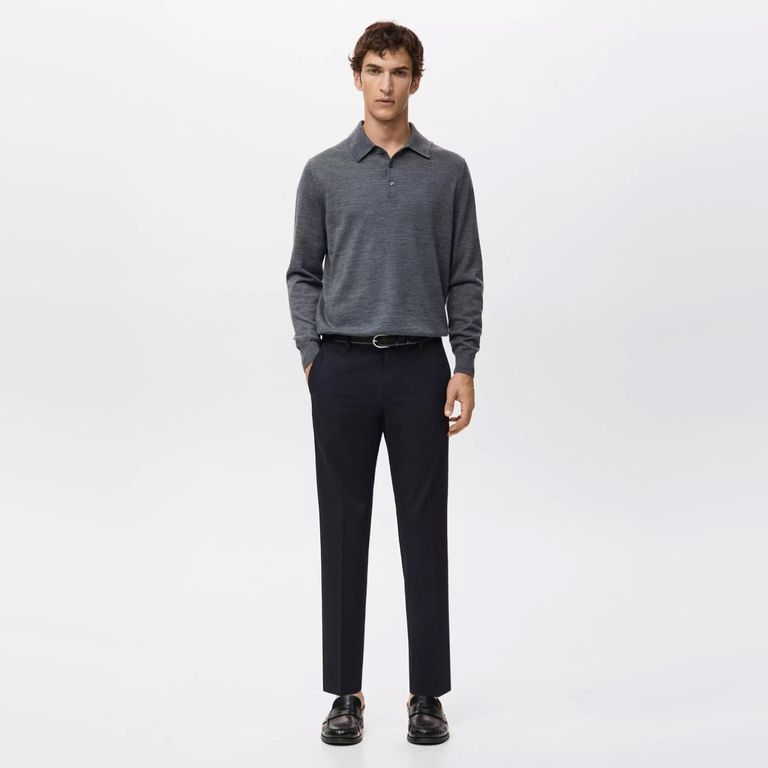 Pantalón Barna Slim Fit Chino Sarga Hombre