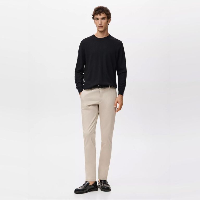 Pantalón Barna Slim Fit Chino Sarga Hombre