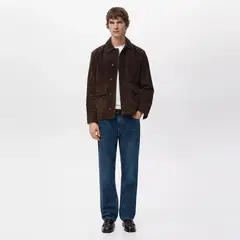 MANGO MAN - Jeans Moby Straight Fit Lavado Oscuro Hombre
