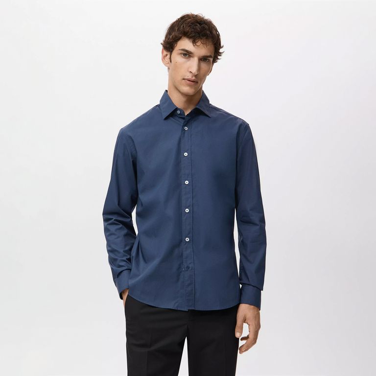Camisa 100% Algodón Regular Fit Hombre