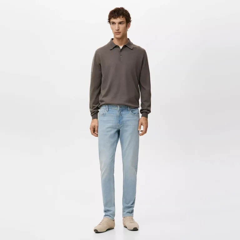 Jeans Jan Slim Fit Efecto Desgastado Hombre