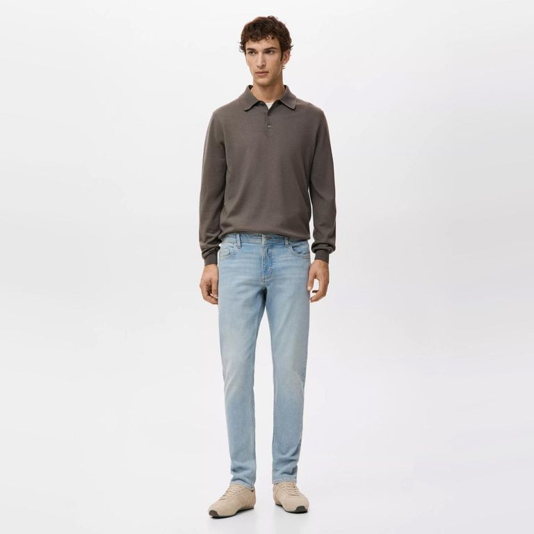Jeans Jan Slim Fit Efecto Desgastado Hombre