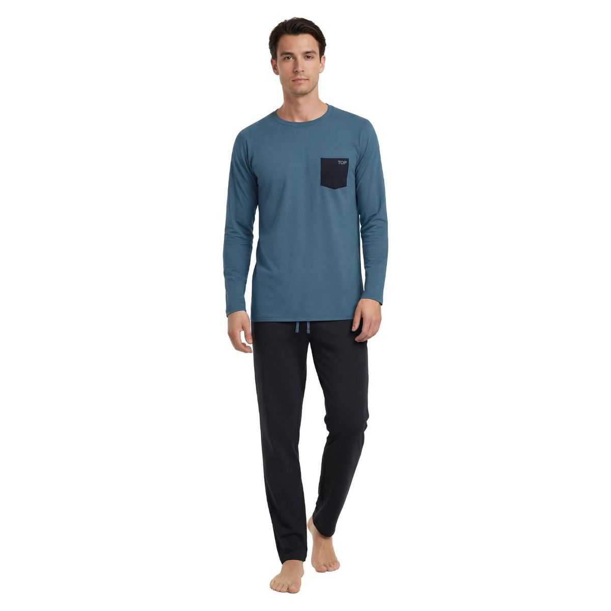 TOP - Pijama Manga Larga Hombre Top