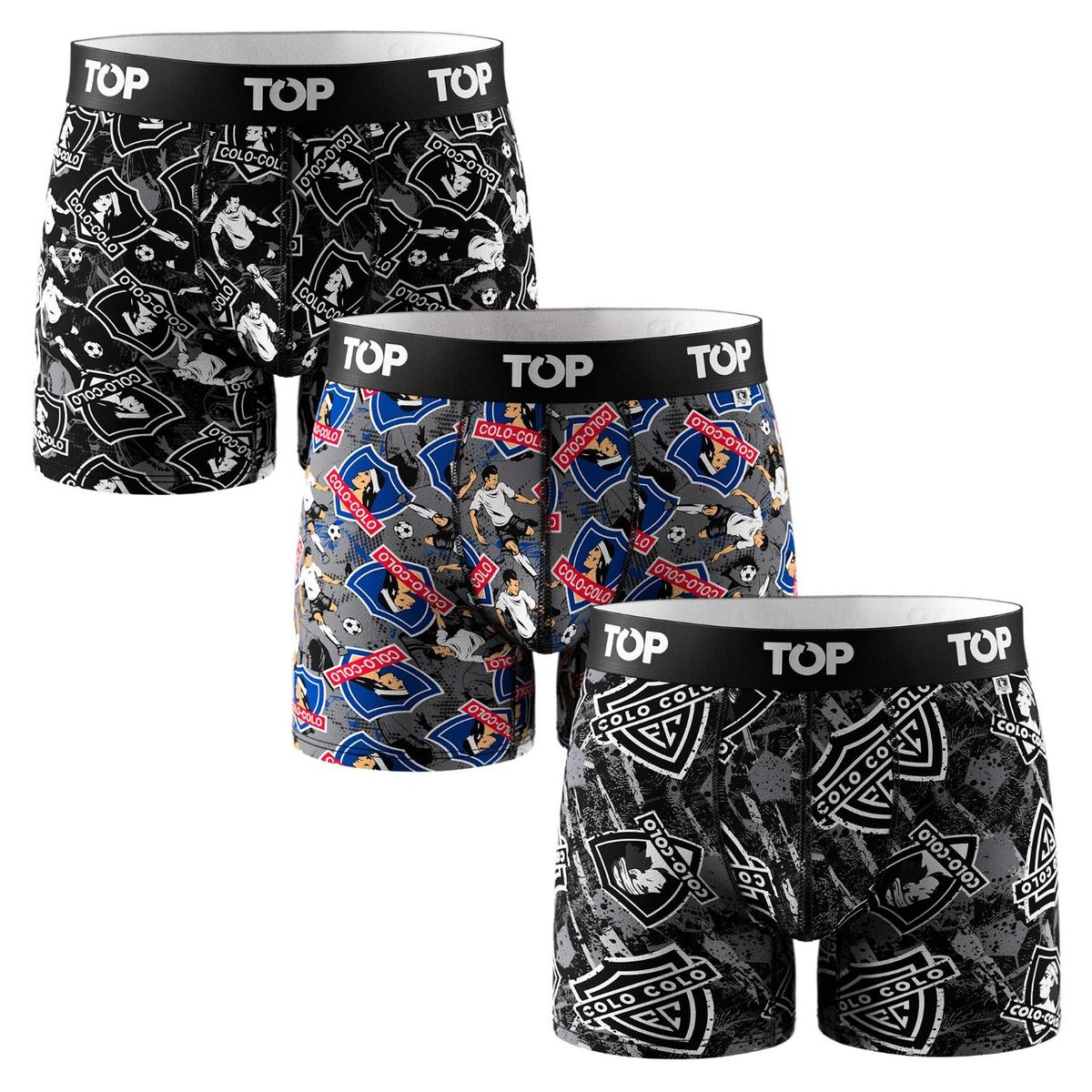 TOP - Pack de 3 Boxers Colo Colo Hombre Top