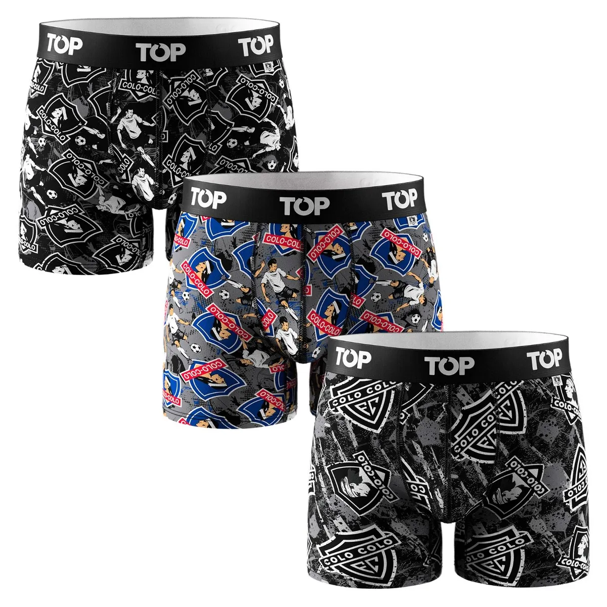 TOP - Pack de 3 Boxers Colo Colo Hombre Top