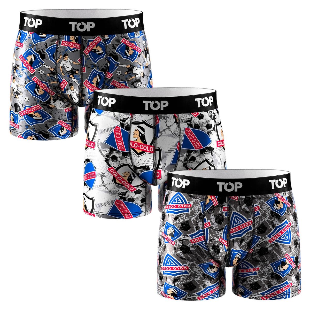TOP - Pack De 3 Boxer Colo Colo Hombre Top