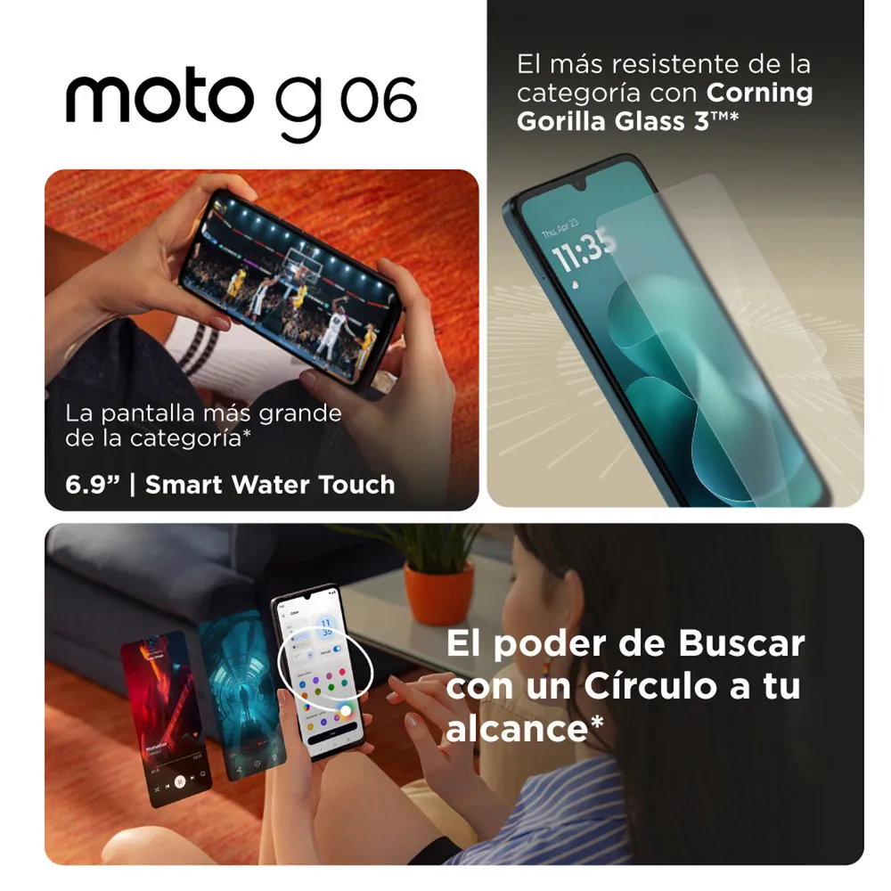 Celular G06 4+256GB - Verde, foto 4