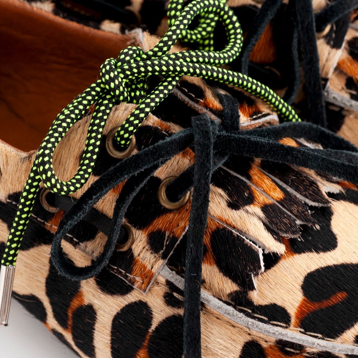 AURORA ALFONSO - Mocasín Mujer Cuero Animal Print Aurora Alfonso