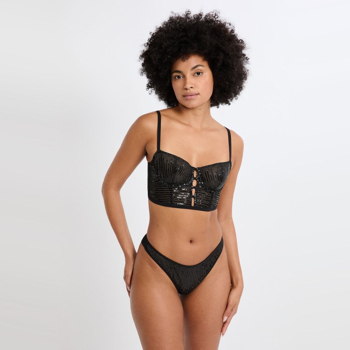 ETAM - Calzón Mujer Tanga Glitter Party Etam