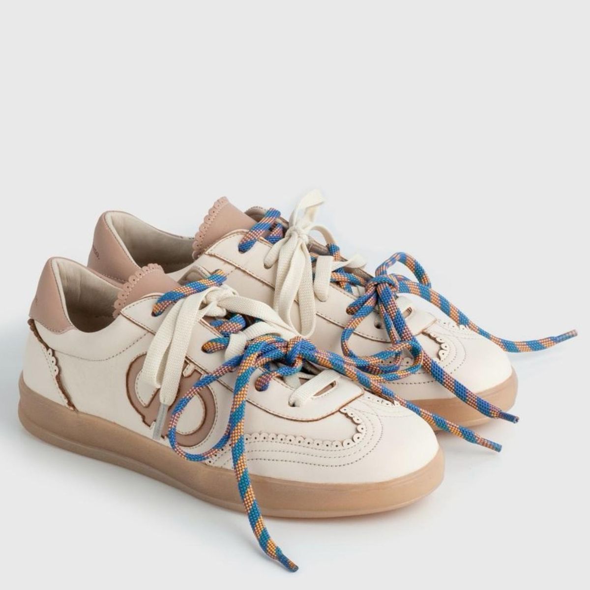 AURORA ALFONSO - Zapatilla Urbana Mujer Cuero Azul Aurora Alfonso