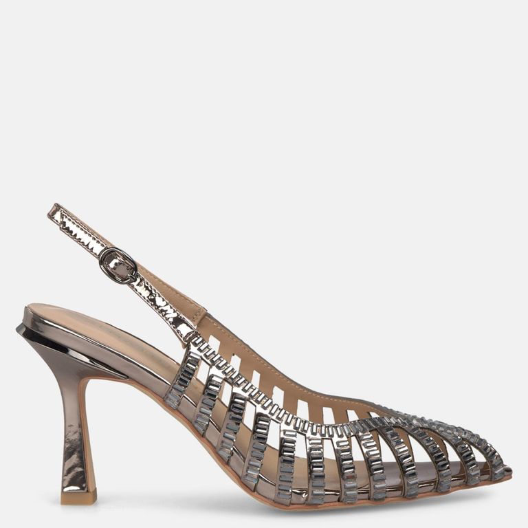 Zapato Formal Mujer Plateado