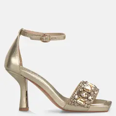 ALMA EN PENA - Sandalia Mujer Cuero Dorado