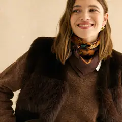 BIMANI - Chaqueta Sin Mangas Peluda Mujer