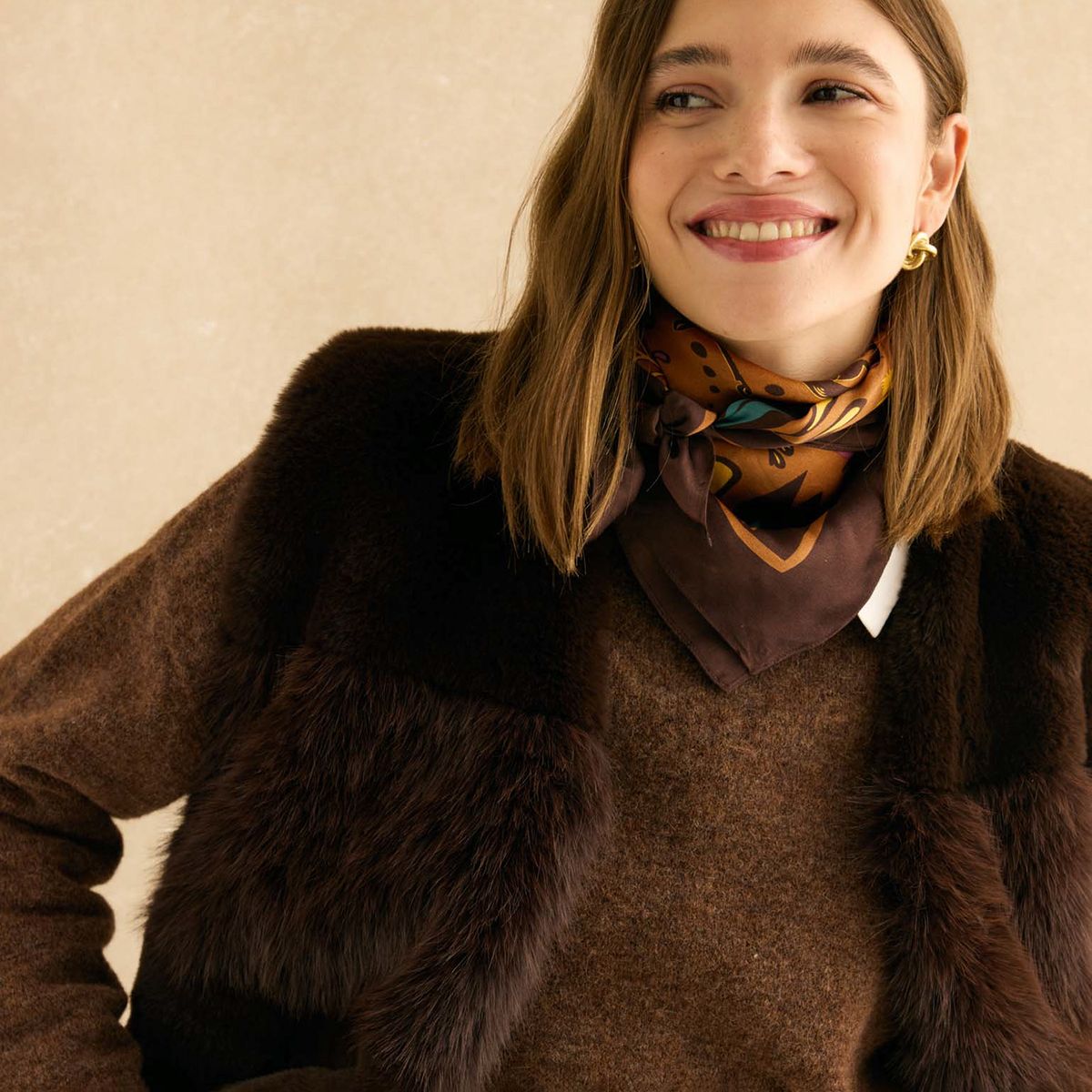 BIMANI - Chaqueta Everest Sin Mangas Peluda Mujer Bimani