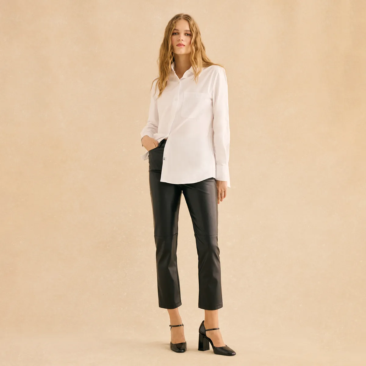 BIMANI - Pantalón Maiden Efecto Piel Mujer Bimani