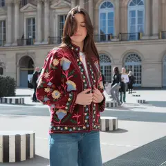 TOLATOLI - Chaqueta Bordada 100% Algodón Mujer