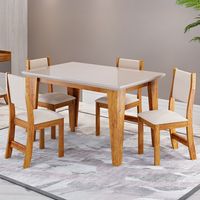 Juego De Comedor 4 Sillas Royal Beige