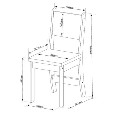 Imagen 2 del producto Juego De Comedor 4 Sillas Promesa Café