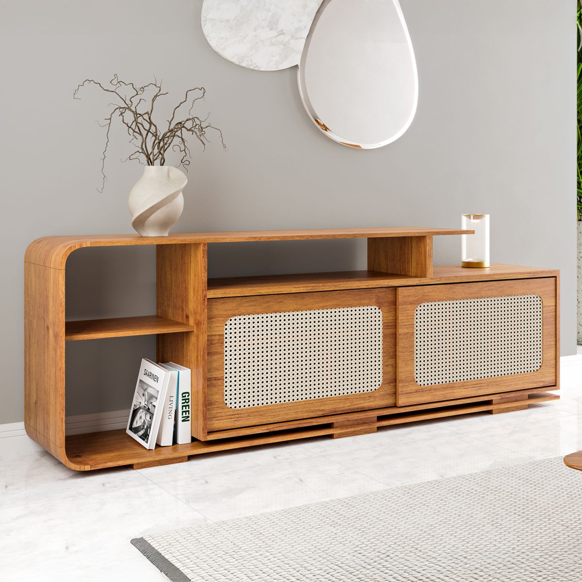 MICA - Rack Tv 70" Riviera Color Miel Mica