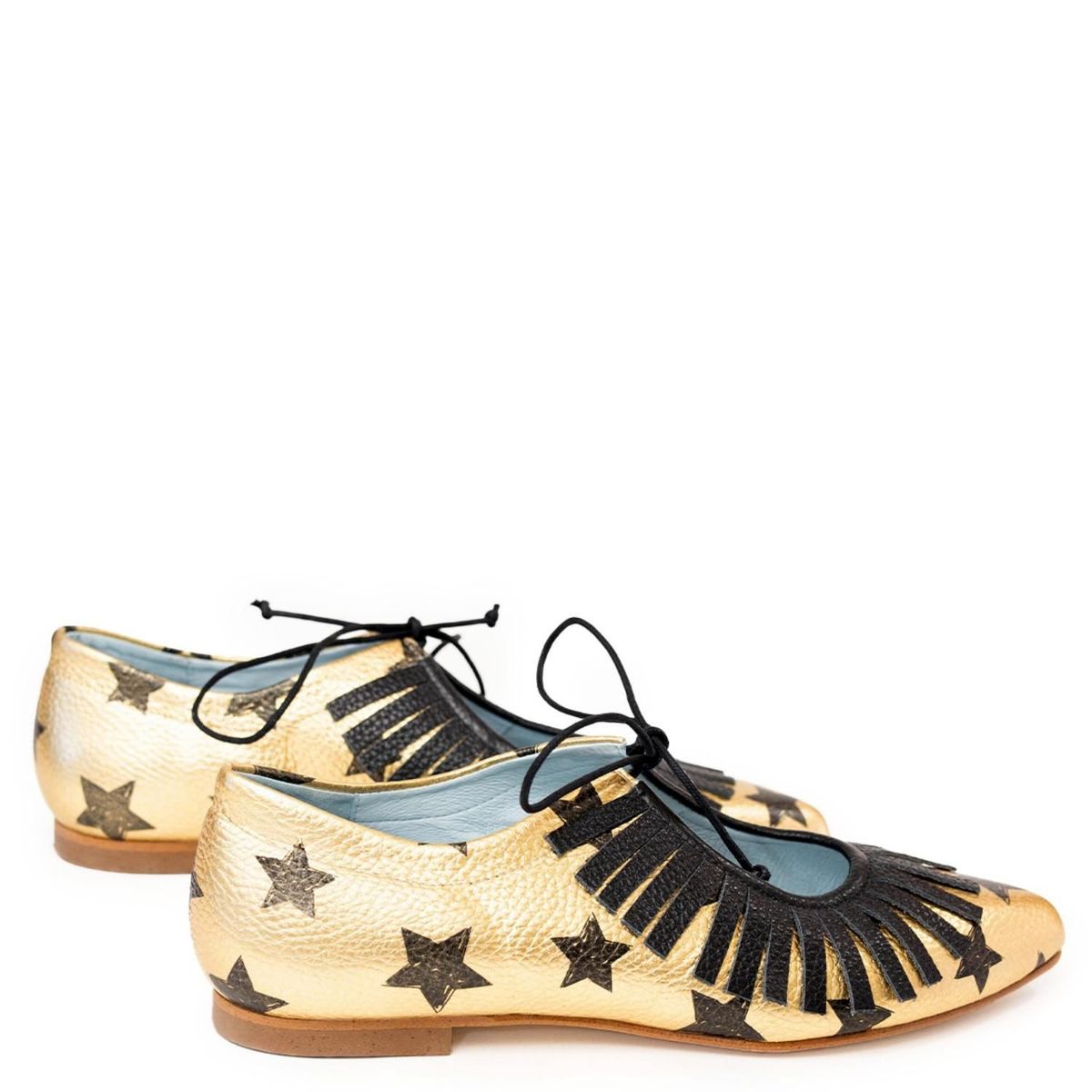 DE FLORES Y FLOREROS - Zapato Blucher Zurich Dorado Cuero