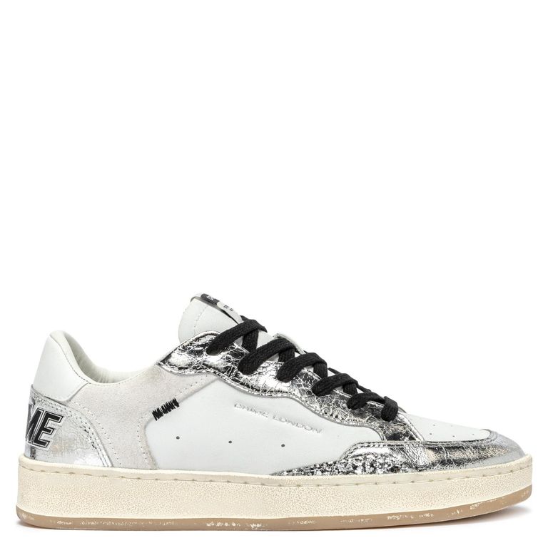 Zapatilla Urbana Mujer Cuero Gris