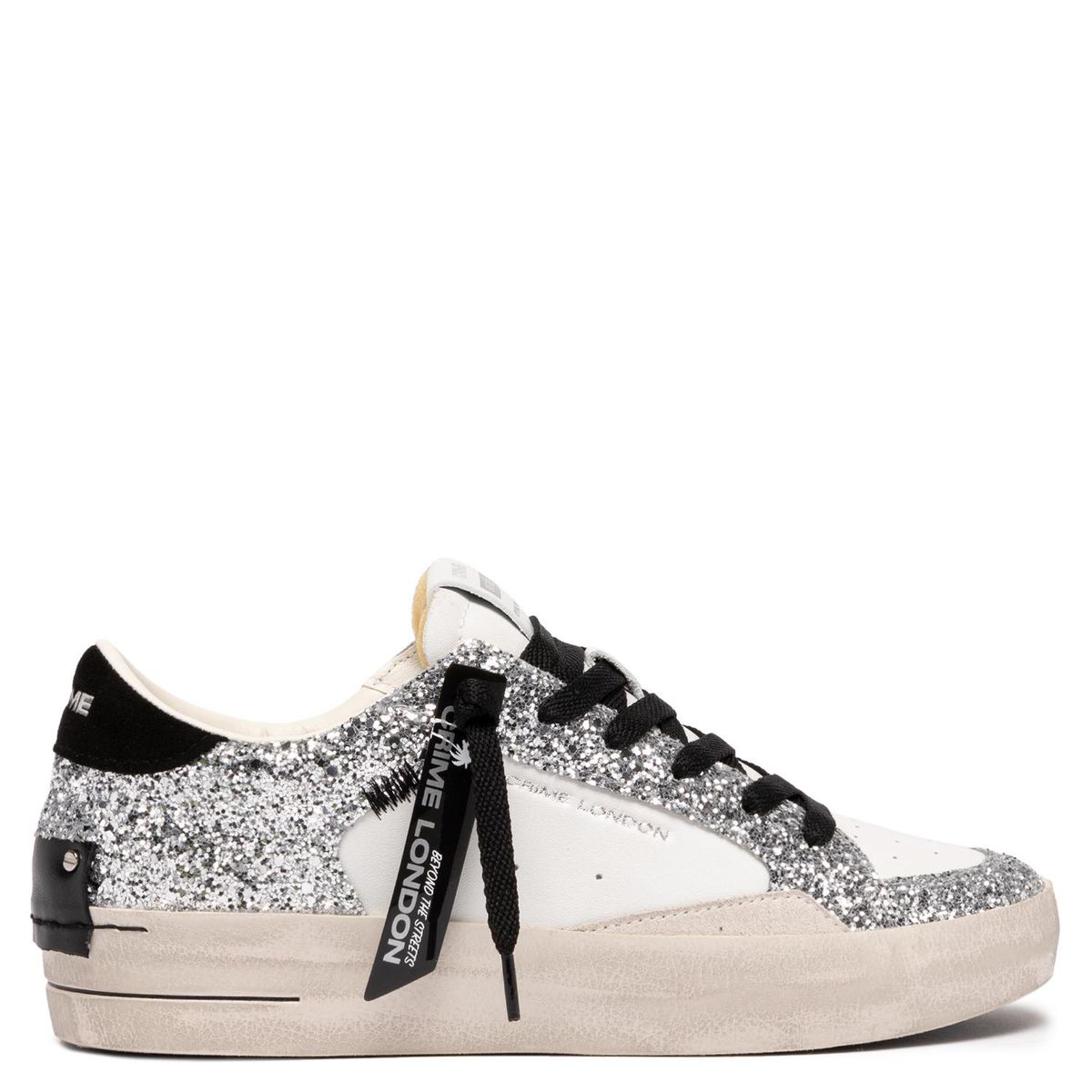 CRIME LONDON - Zapatilla Urbana Mujer Cuero Gris Crime London