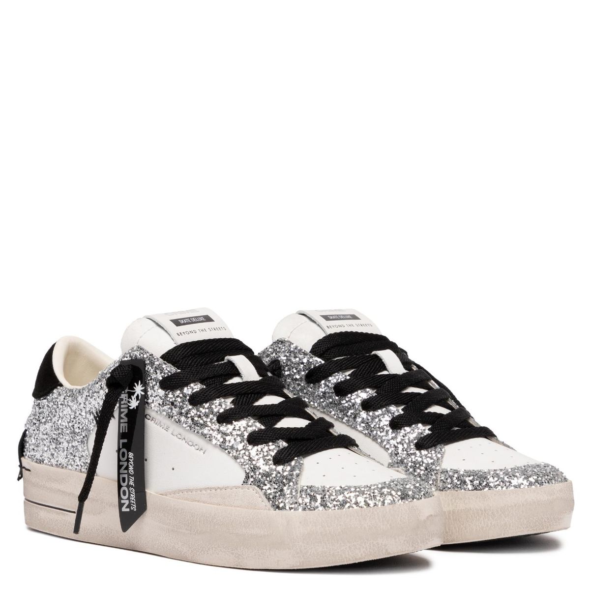 CRIME LONDON - Zapatilla Urbana Mujer Cuero Gris Crime London