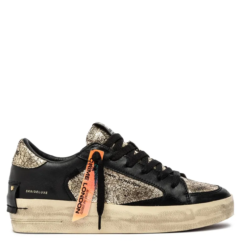 Zapatilla Urbana Mujer Cuero Negro
