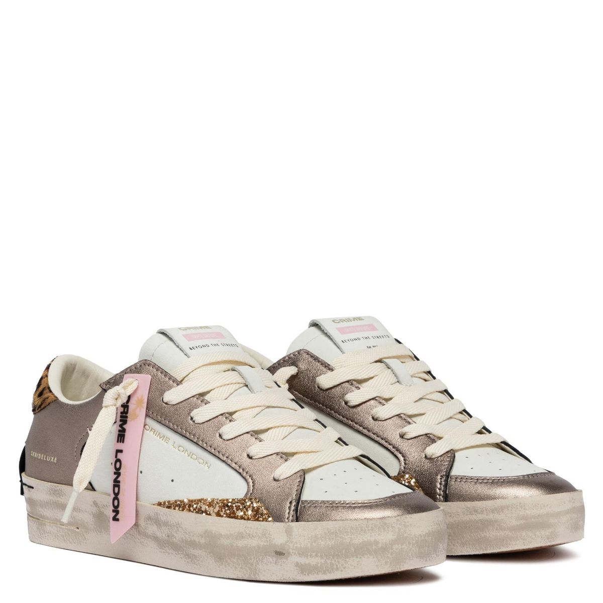 CRIME LONDON - Zapatilla Urbana Mujer Cuero Cafe Crime London