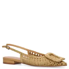 BIBI LOU - Zapato Casual Trenzado Mujer Beige