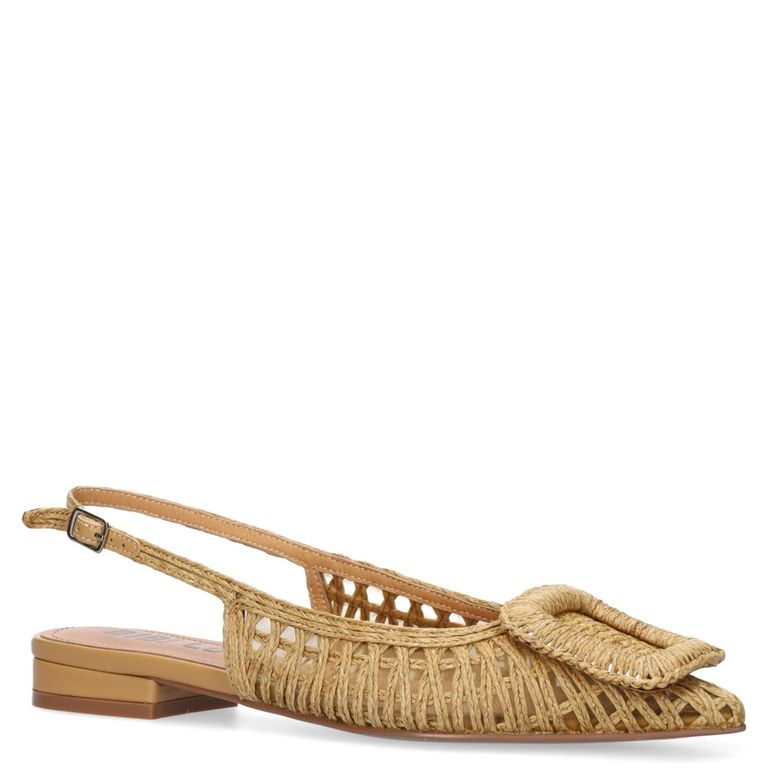 Zapato Casual Trenzado Mujer Beige