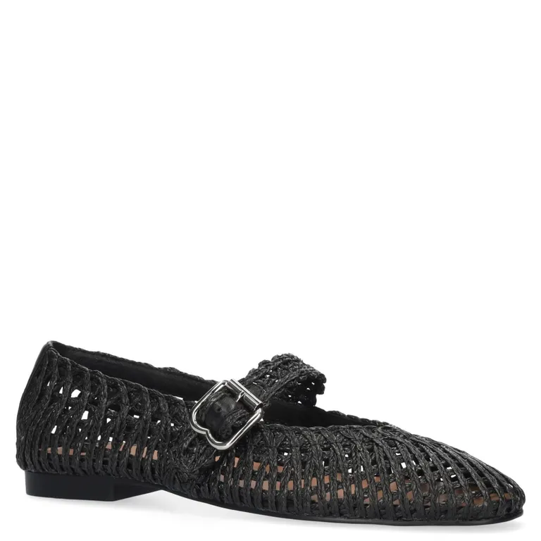 Zapato Casual Trenzado Mujer Negro