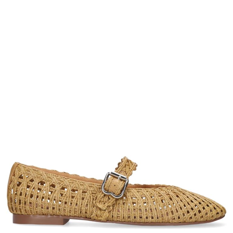 Zapato Casual Trenzado Mujer Beige