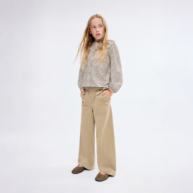 MANGO KIDS Pantalones Culotte Algodón Niña