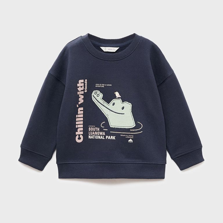 MANGO KIDS Polerón Bordada Estampada Bebé Niño